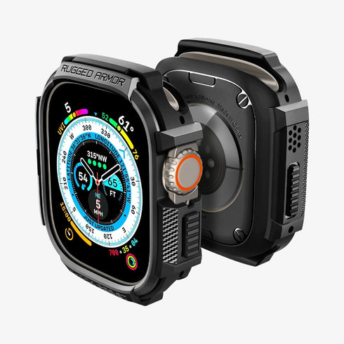 ACS05456 - Apple Watch Series (Apple Watch (49mm)) in matte black showing the front